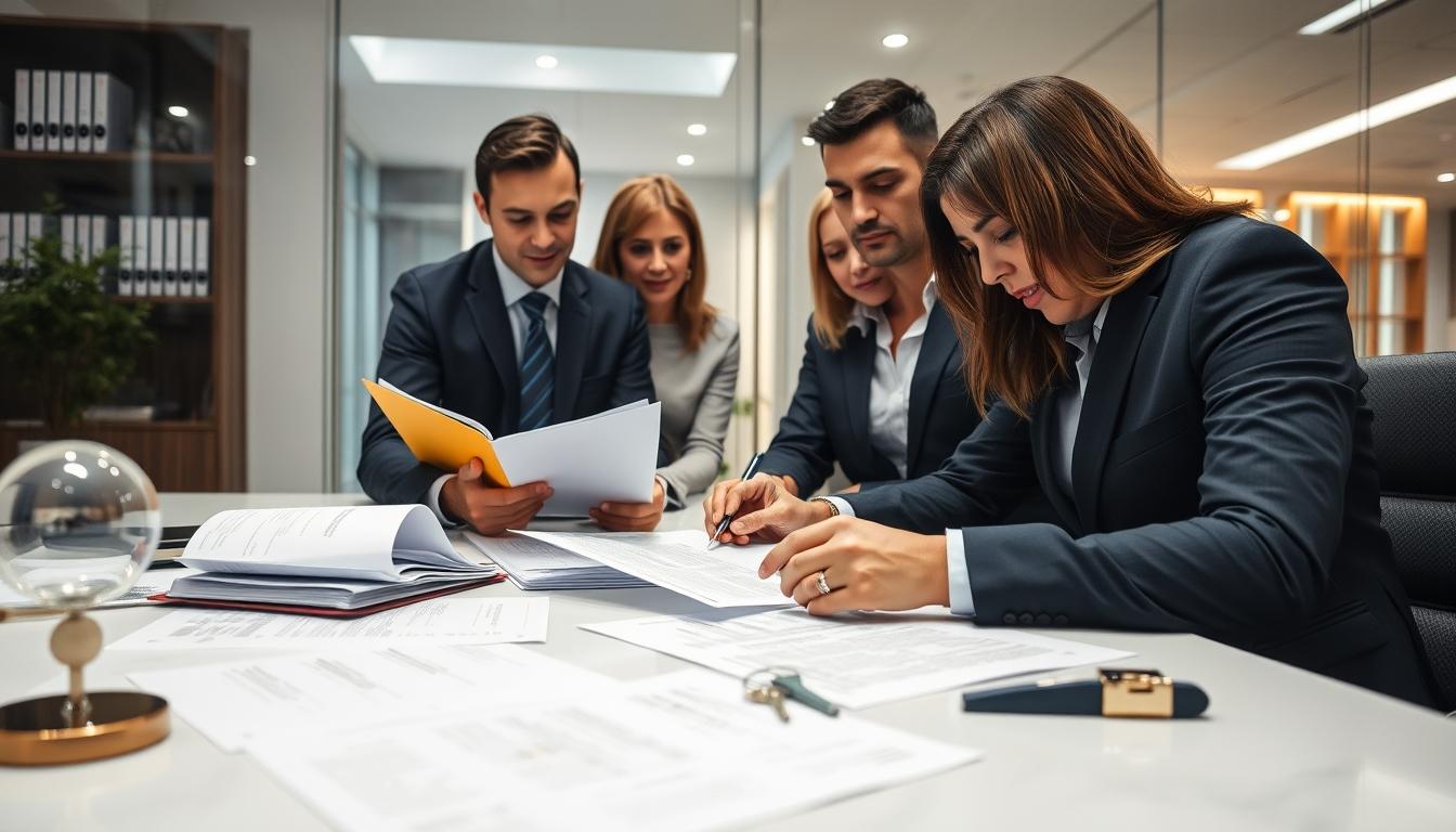 Business agreement signing